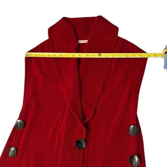 Soft Surroundings Mesa Button Vest, Size XS, Red - Picture 4 of 9
